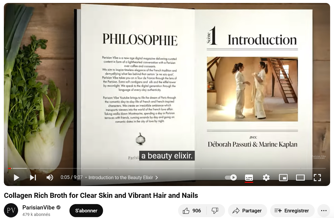 Réalisation de la recette du bouillon d'os riche en collagène avec la naturopathe Déborah Passuti et le Vitaliseur par la chaîne Youtube Parisian Vibe à Toulon